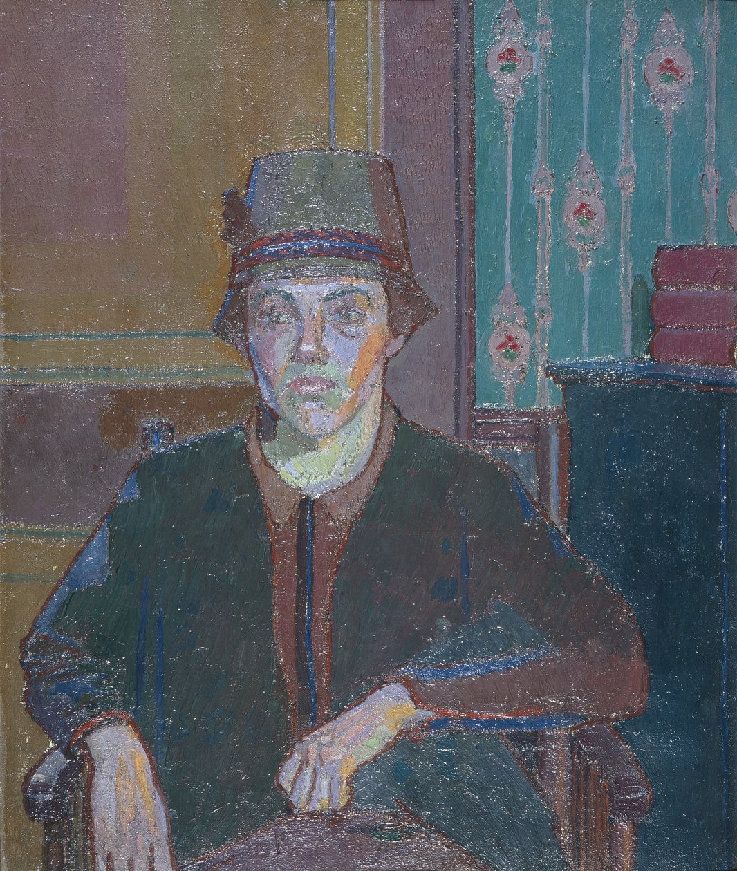 En dam (olja på duk) av Harold Gilman