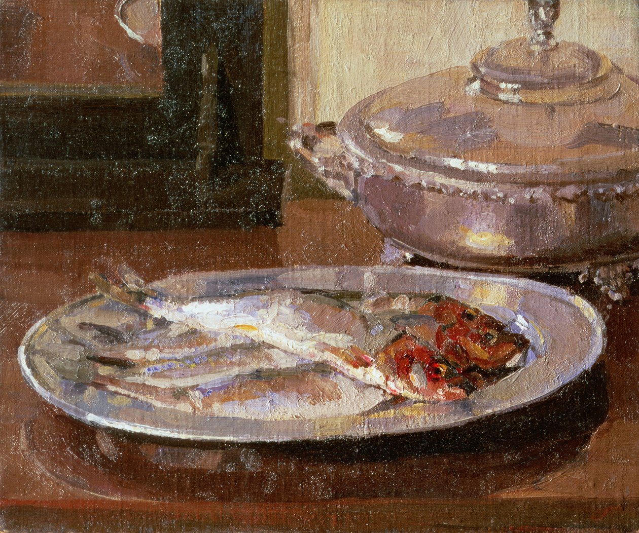 Fisk på en tallrik av Harold Gilman