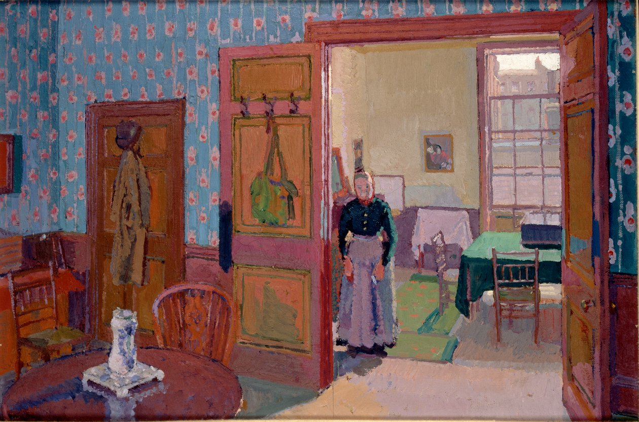 Interiör med Mrs Mounter, 1916-1917 av Harold Gilman