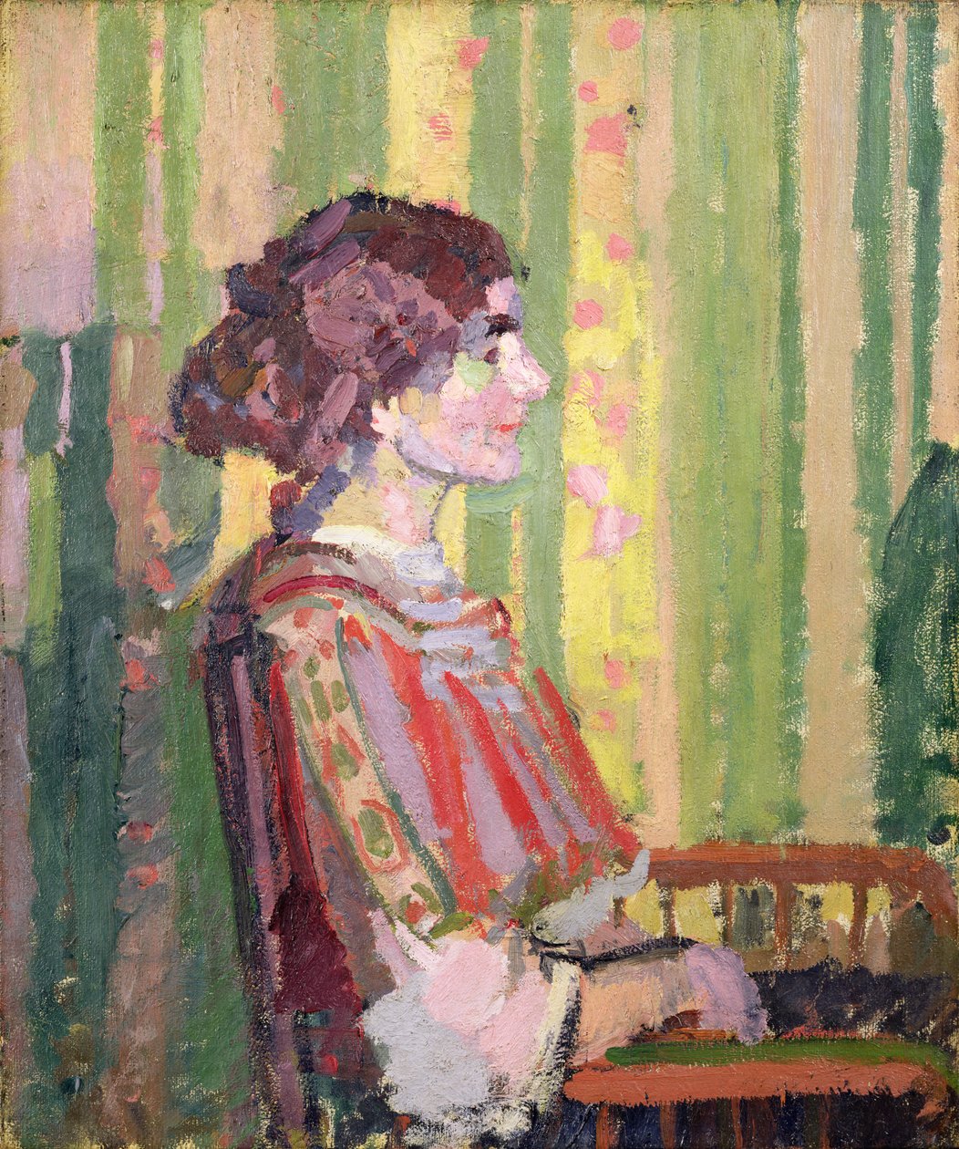 Mrs Robert Bevan, ca 1913 (olja på duk) av Harold Gilman