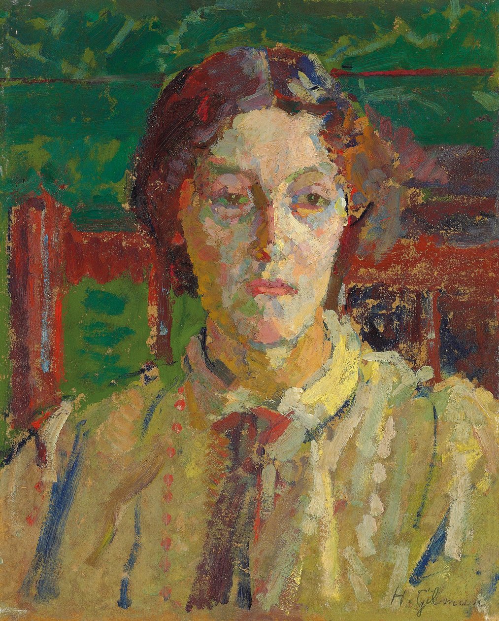 Porträtt av Mrs Whelan, ca. 1912-3 av Harold Gilman