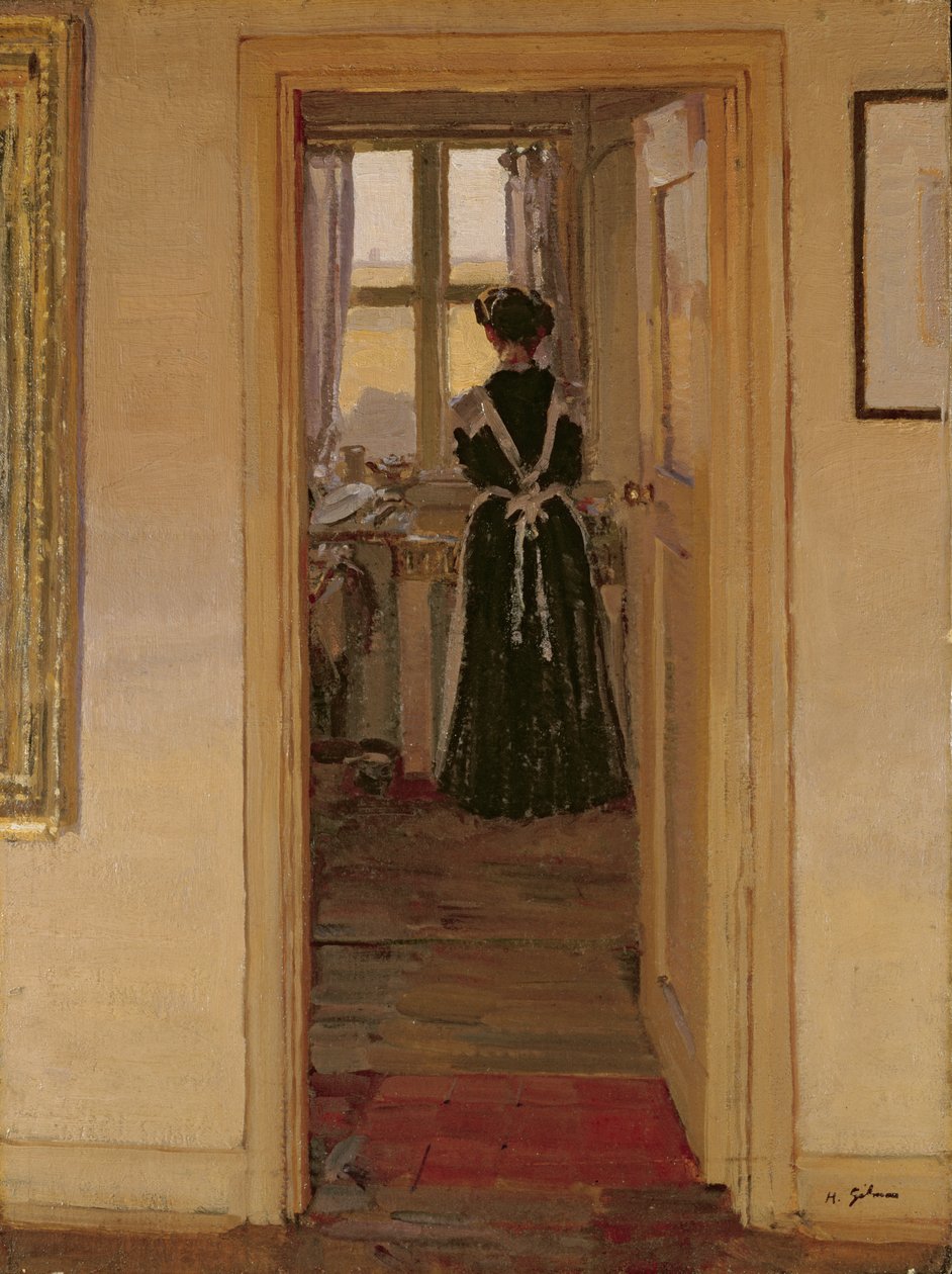 Köket (olja på duk) av Harold Gilman