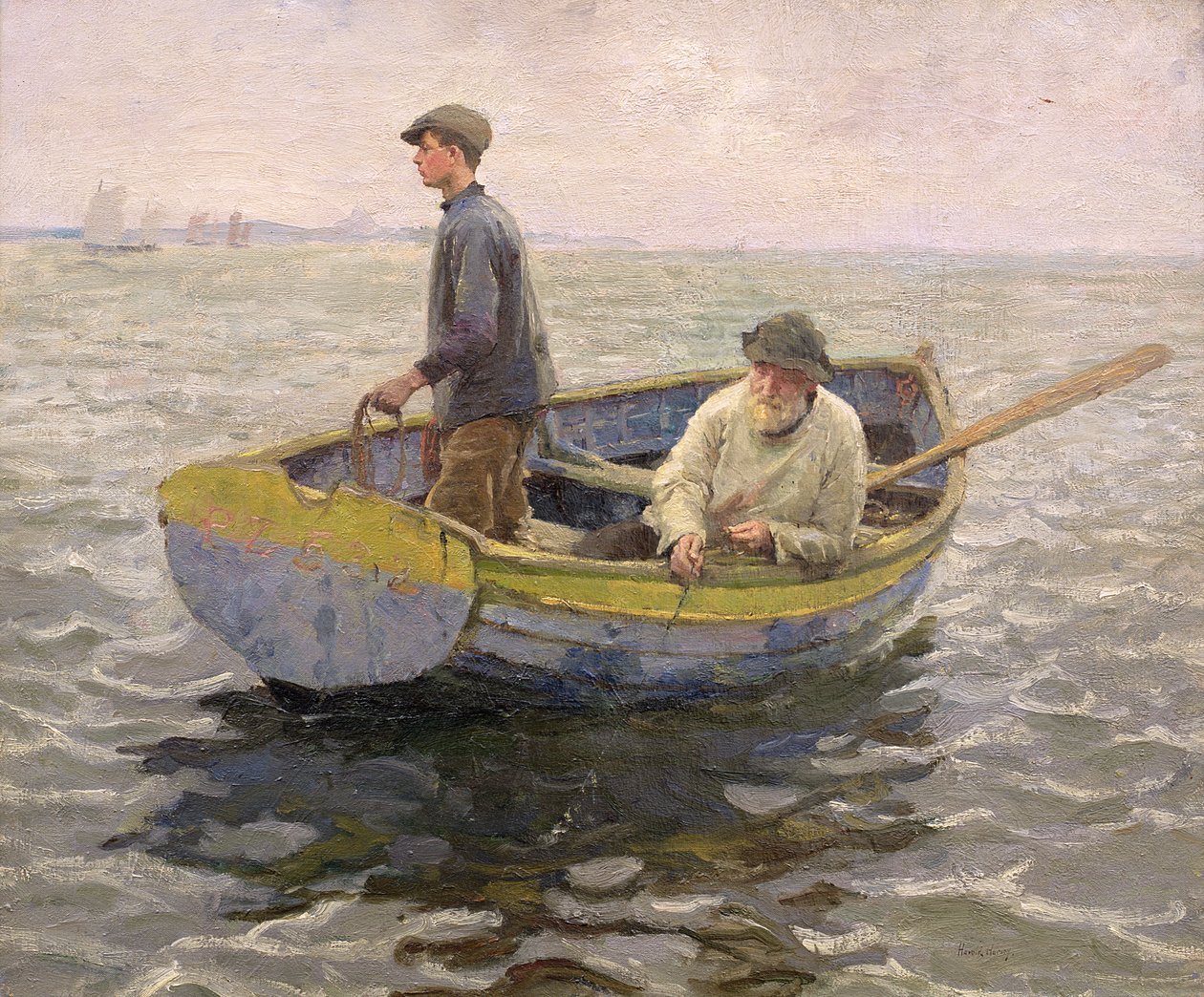 In the Whiting Ground, ca 1914 (olja på duk) av Harold Harvey