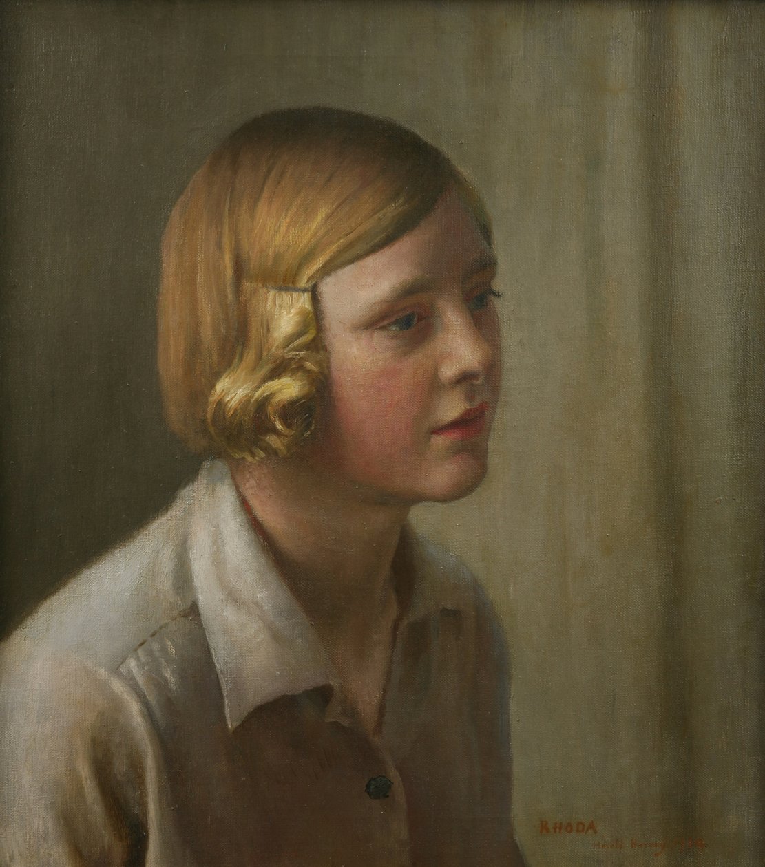Porträtt av Rhoda av Harold Harvey