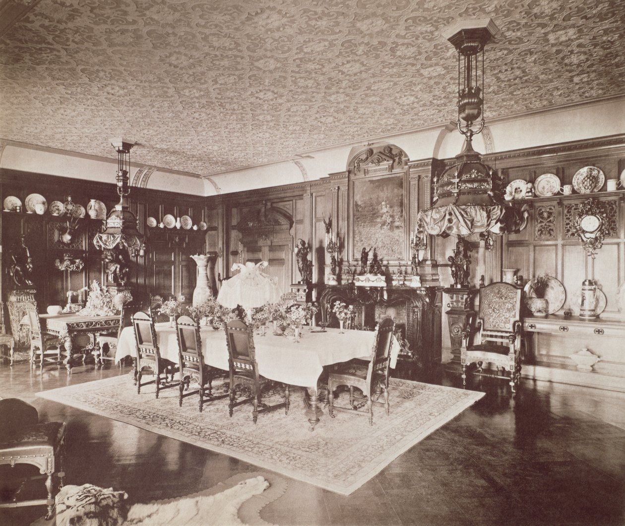 Matsalen, Wickham Hall, Kent, 1897 av Harold Palmer
