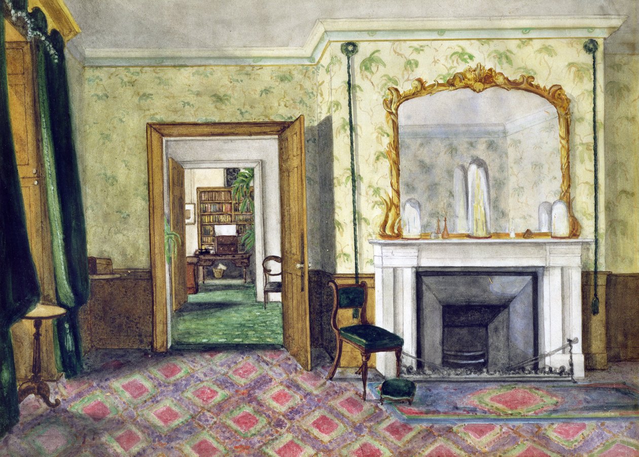 Michael Faradays lägenhet vid Royal Institution, 1850-55 av Harriet Jane Moore