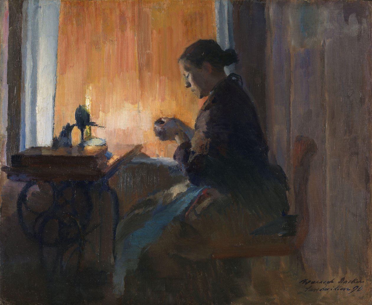 Av Lamp Light av Harriet Backer