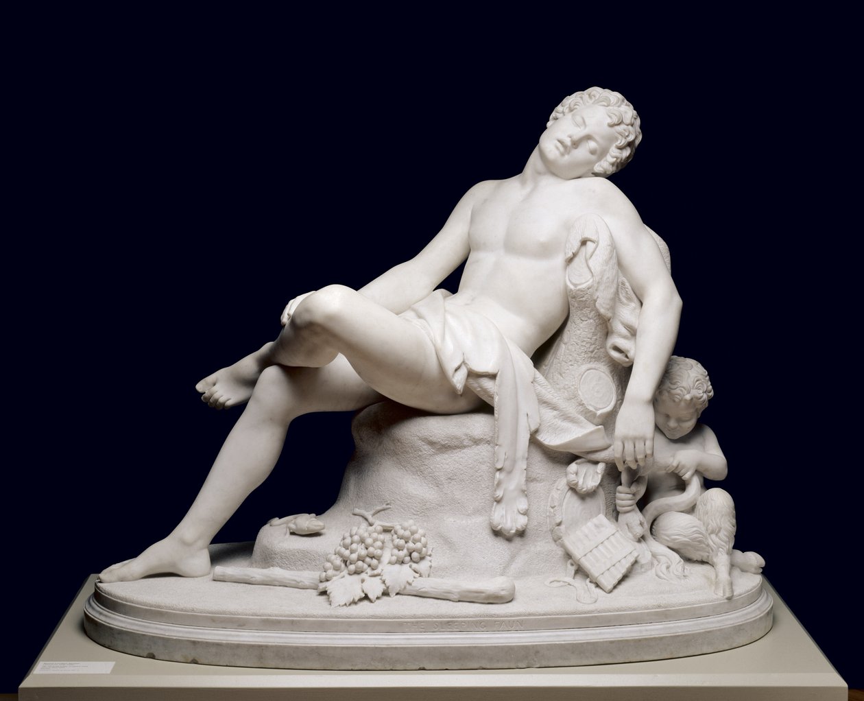 Den sovande faunen, modellerad 1864, ristad ca. 1870. av Harriet Goodhue Hosmer