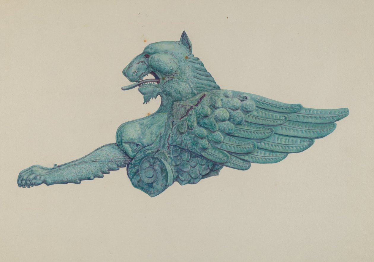 Prydnadsjärn Griffon av Harriette Gale