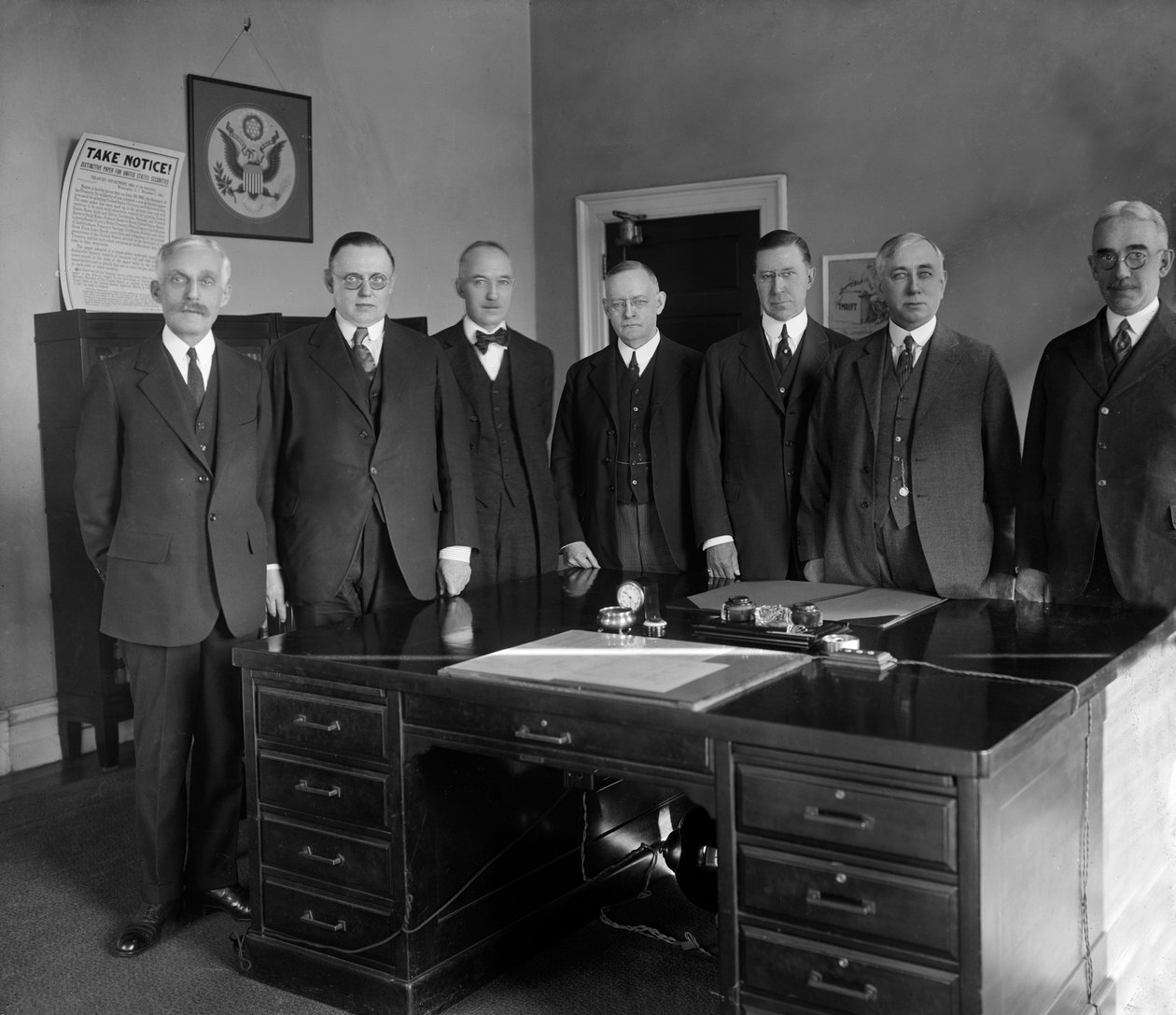 Federal Reserve Board, från vänster till höger: Sec