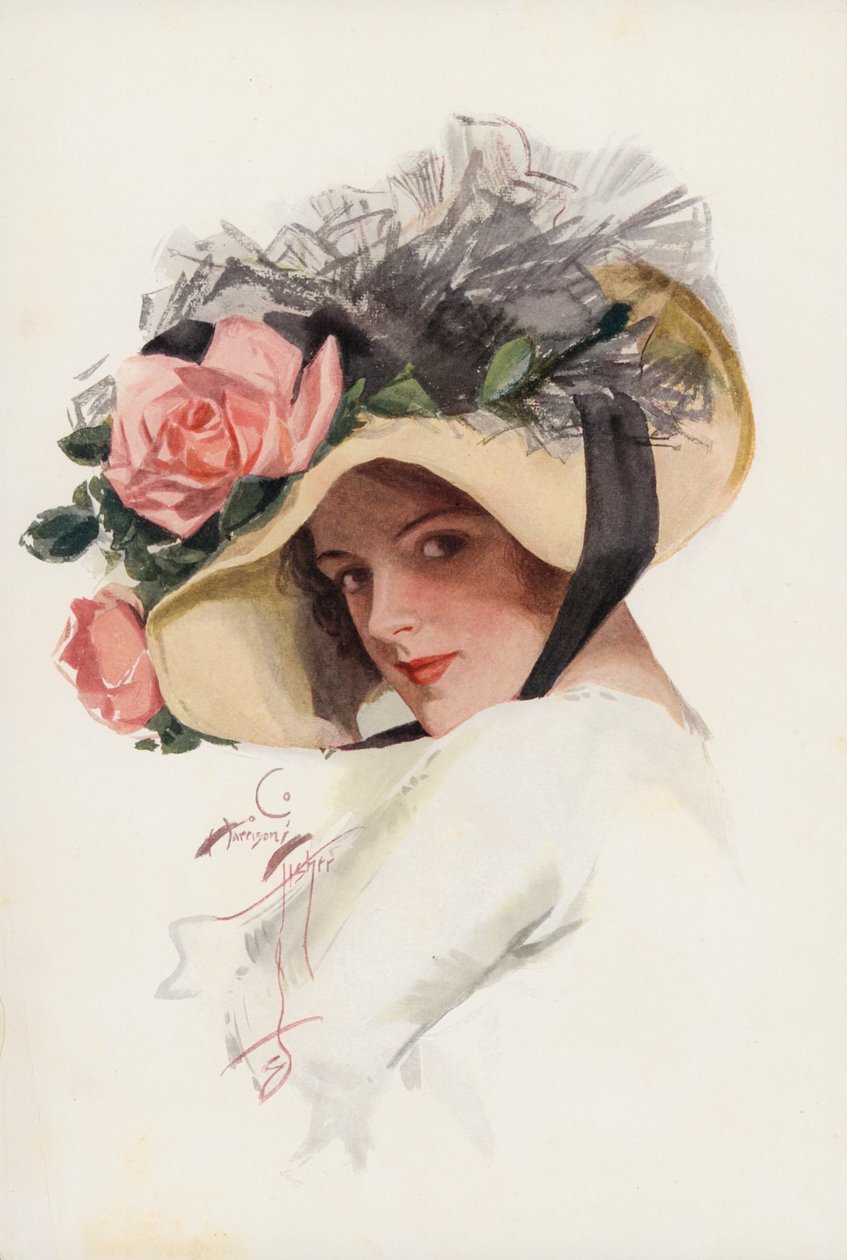 A Bachelor (färglitografi) av Harrison Fisher
