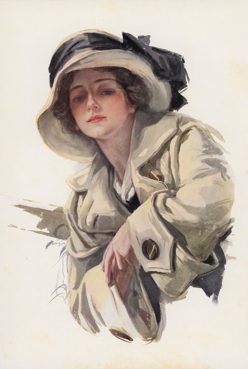 Ballade of Welcome (färglitografi) av Harrison Fisher
