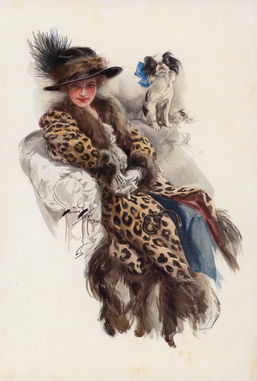 Frontispiece (färglitografi) av Harrison Fisher
