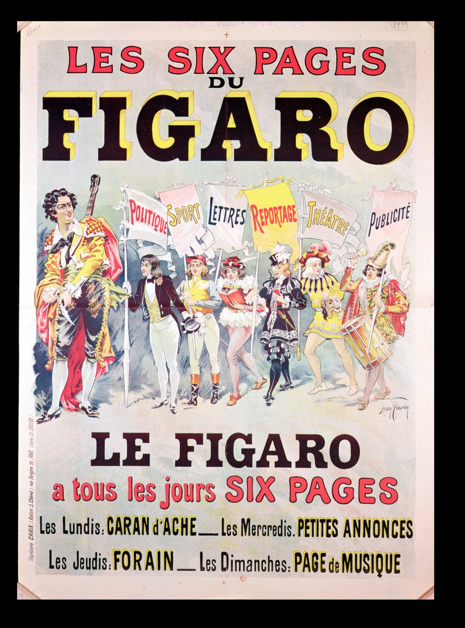 Annons för Le Figaro, sent 1800-tal av Harry Finney