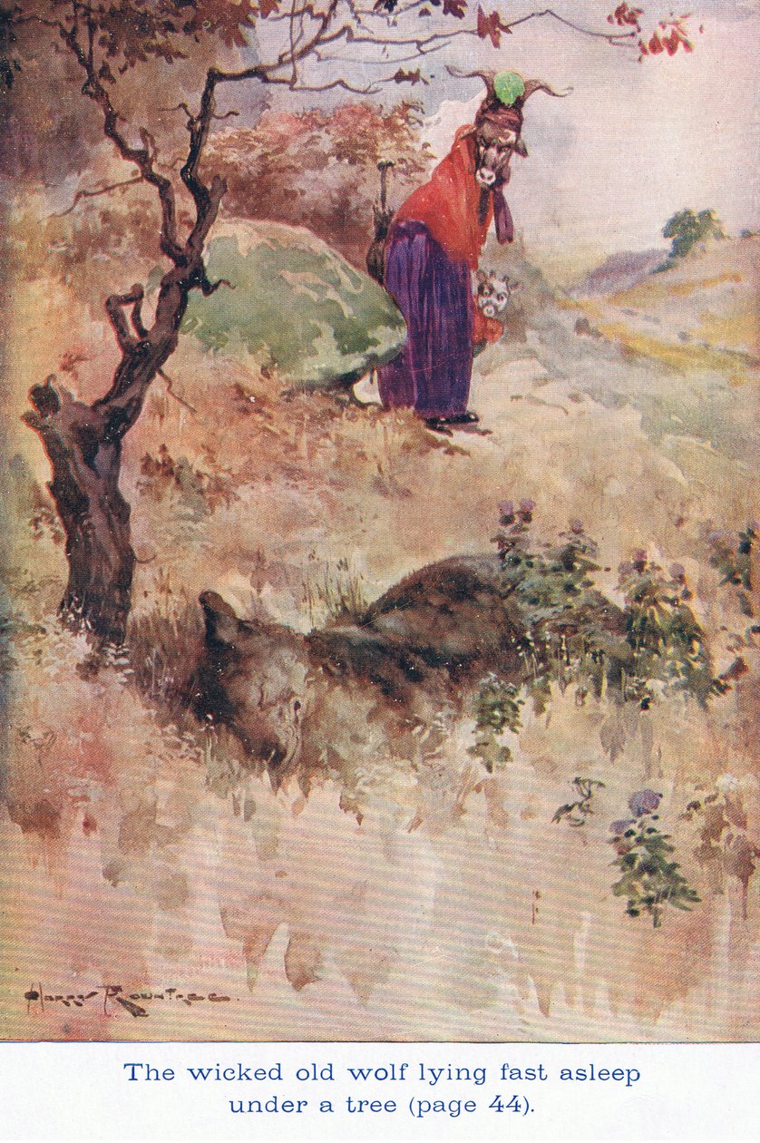 The Wicked Old Wolf låg och sov av Harry Rountree