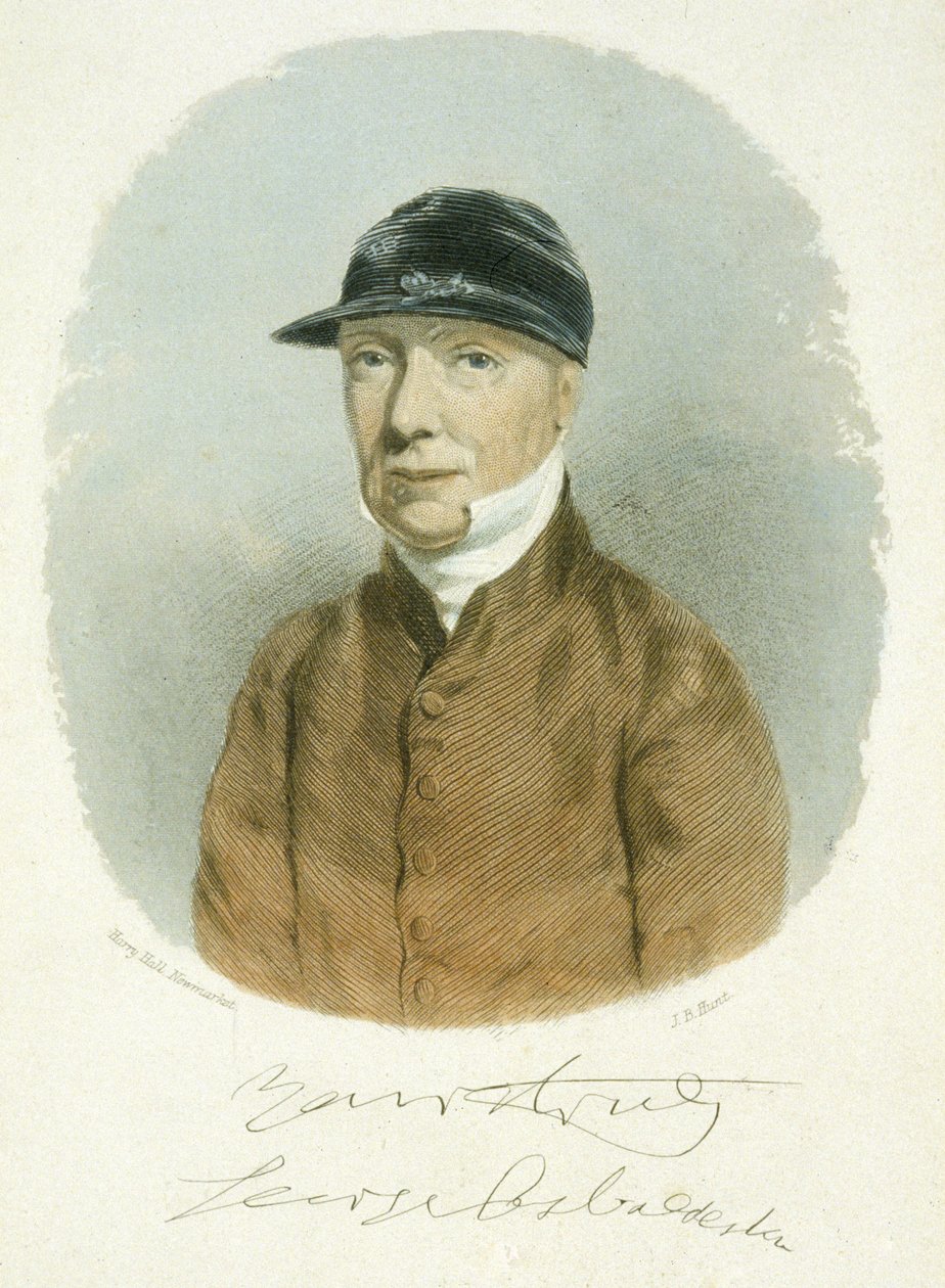 George Osbaldeston (1787-1866) 1866, graverad av J.B. Hunt (färgad akvatint) av Harry (after) Hall