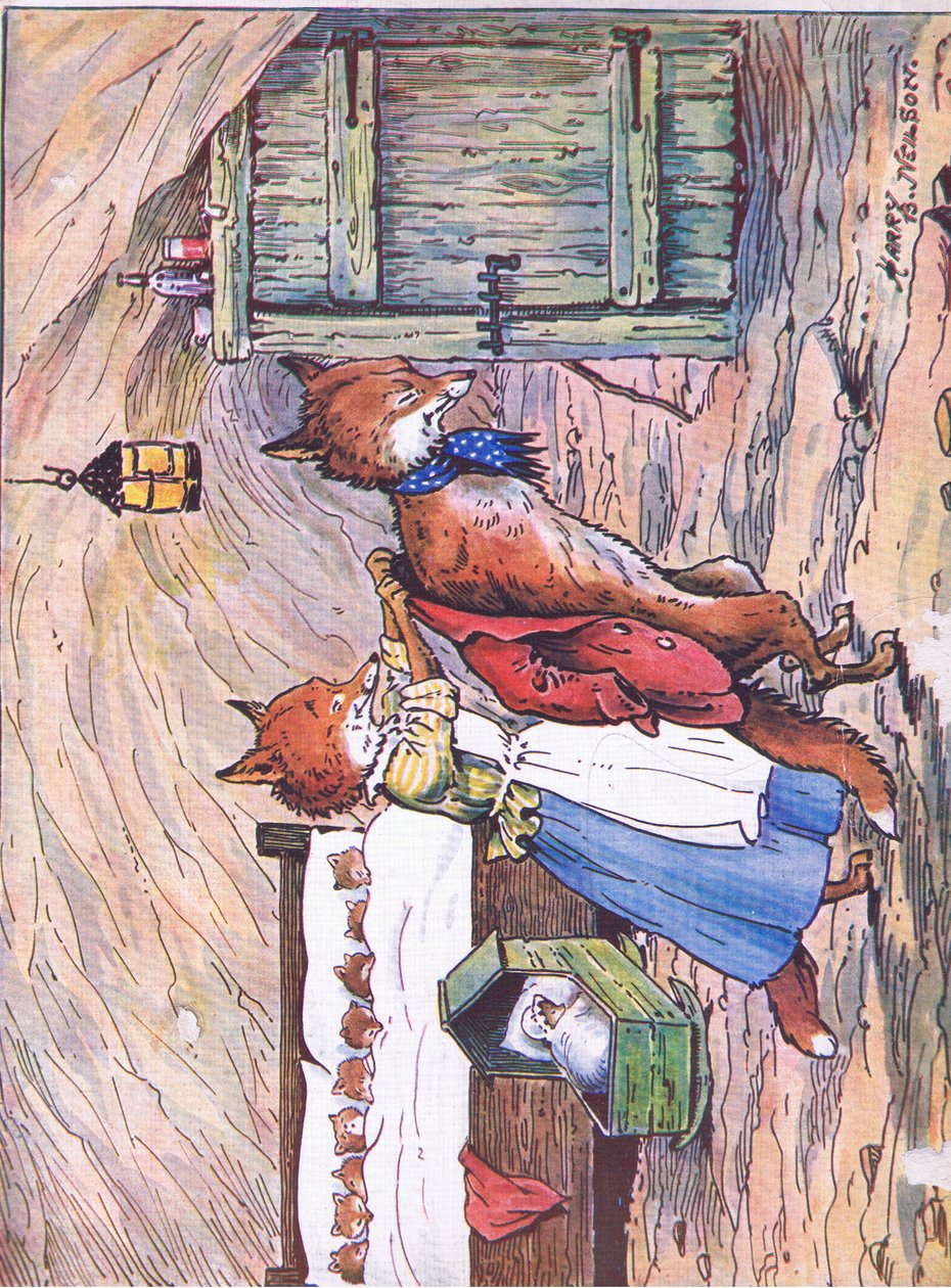 Räven gick ut i en hungrig situation, 1920 av Harry B Neilson