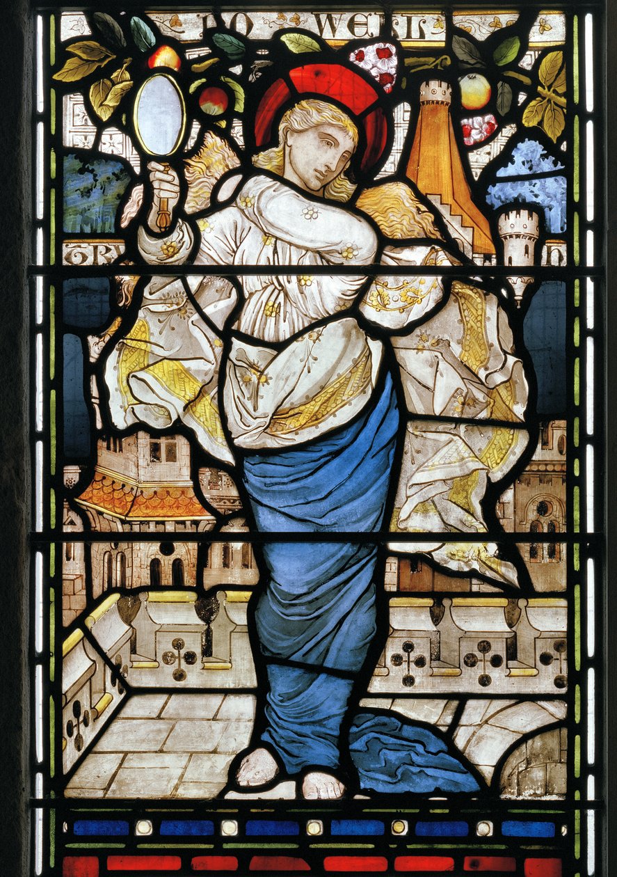 Fåfänga från Piers Plowman av William Langland, 1873 (målat glas) av Harry Burrow