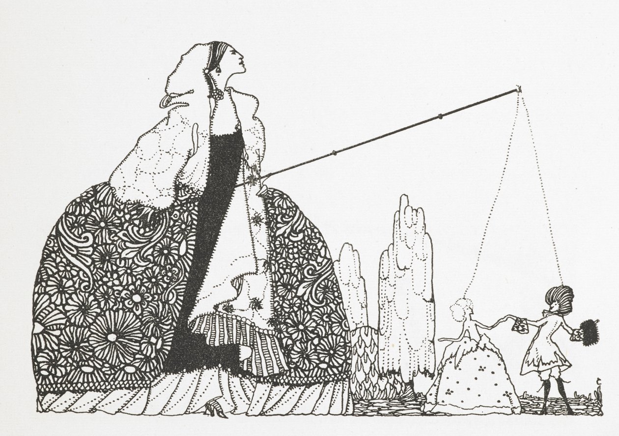 En kvinna som dockmästare. av Harry Clarke