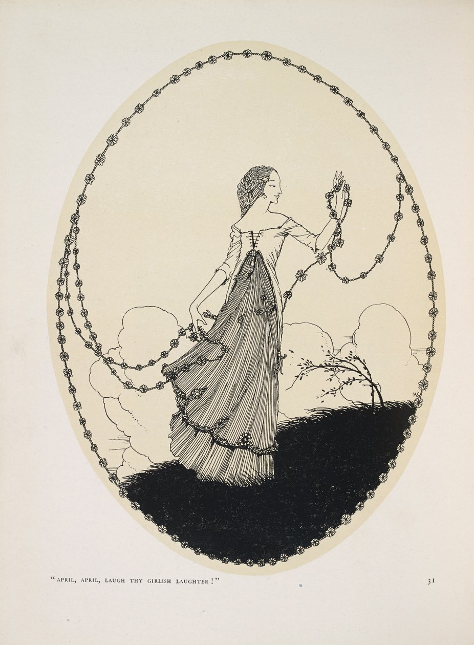 april. "April, april, skratta ditt flickaktiga skratt!" av Harry Clarke