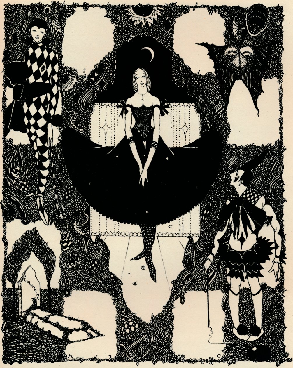 Columbine, c 1900-1930, 1925 av Harry Clarke
