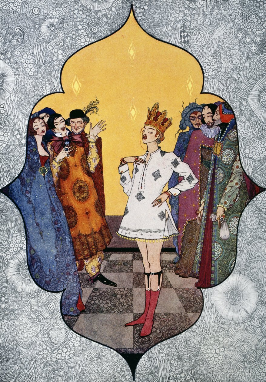 Kejsarens nya kläder, saga av Hans Christian Andersen (1805-1875), illustration av Harry Clarke (1890-1931) av Harry Clarke