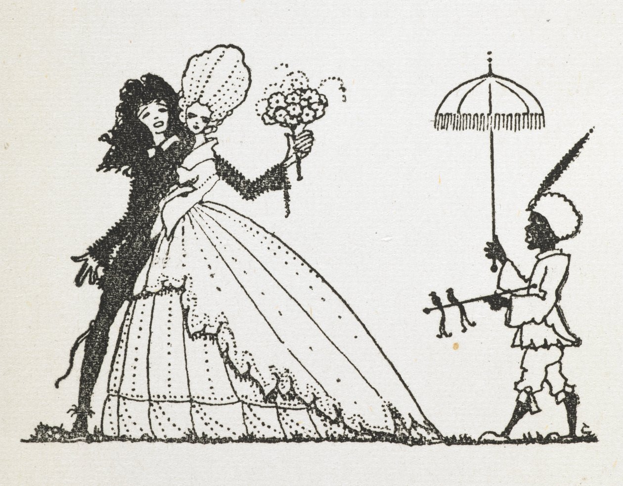 Illustration till berättelsen "fen". av Harry Clarke