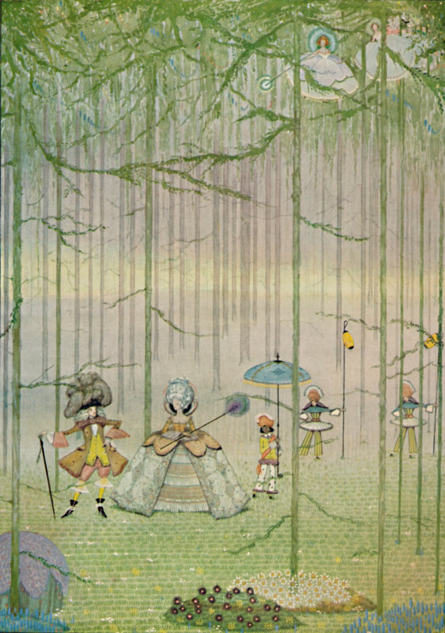 Riquet med tofsen. Från Charles Perraults sagor. Vattenfärgsteckning, 1923 av Harry Clarke