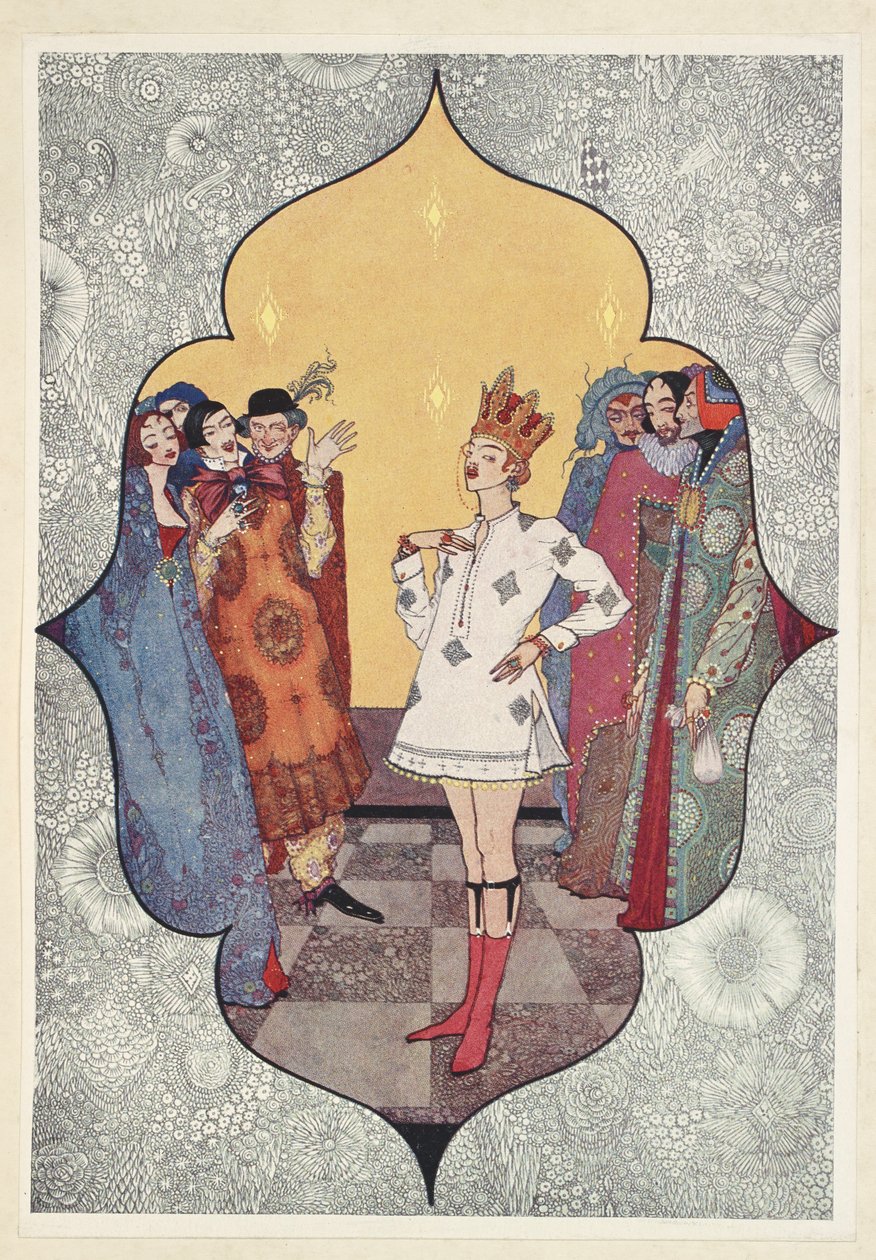 Kejsarens nya kläder. Åh, vad bra de ser ut! Vad kapitalt de passar! av Harry Clarke