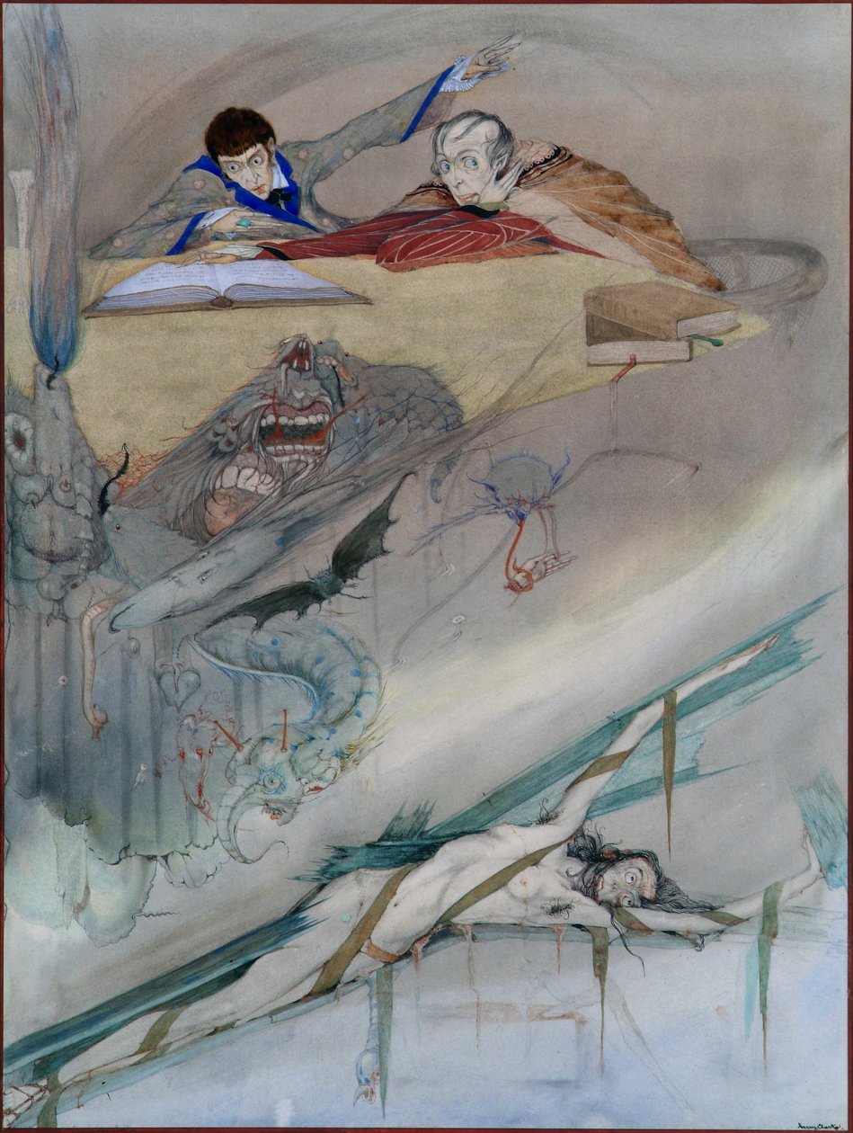 The Fall of the House of Usher, 1923 (penna och wc) av Harry Clarke