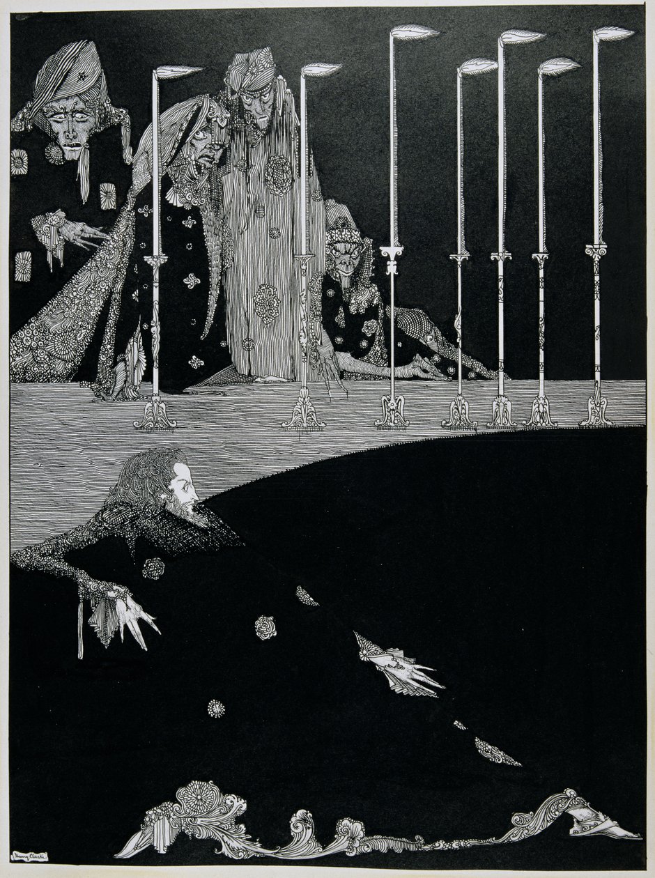 The Pit and the Pendulum, ca 1923 (penna och bläck) av Harry Clarke