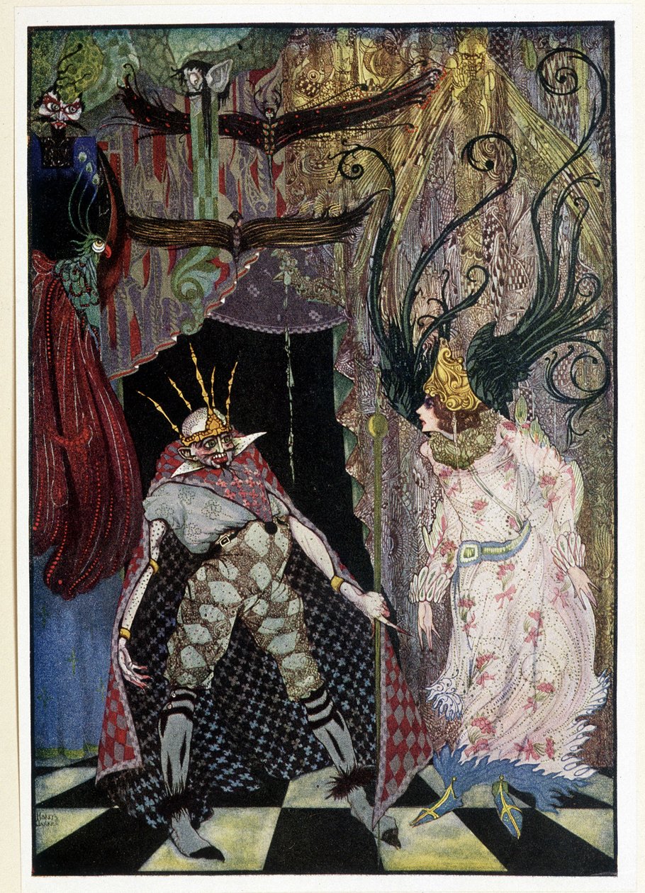 Reskamraten: "" Låt honom få huvudet avhugget"" - i "" Sagor"" av Hans Christian Andersen, ill. av Harry Clarke av Harry Clarke