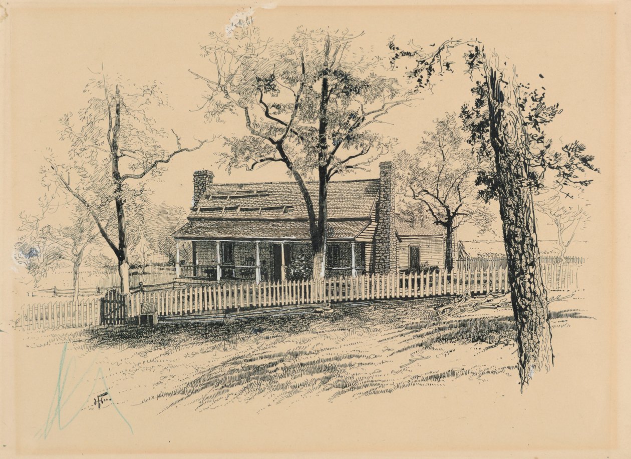 Bondgård av H. P. Botten nära Rousseaus position av Harry Fenn