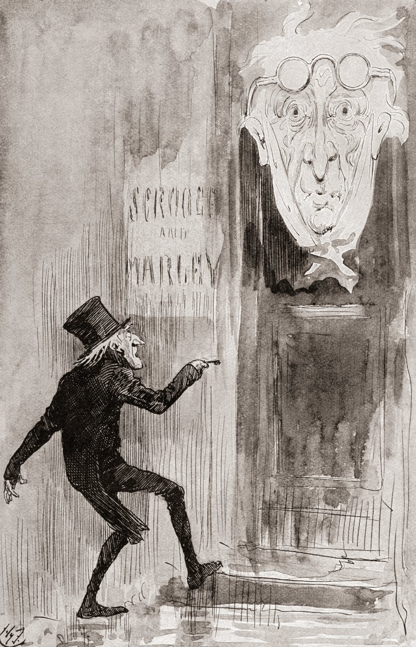 Illustration till A Christmas Carol från The Christmas Books av Charles Dickens av Harry Furniss