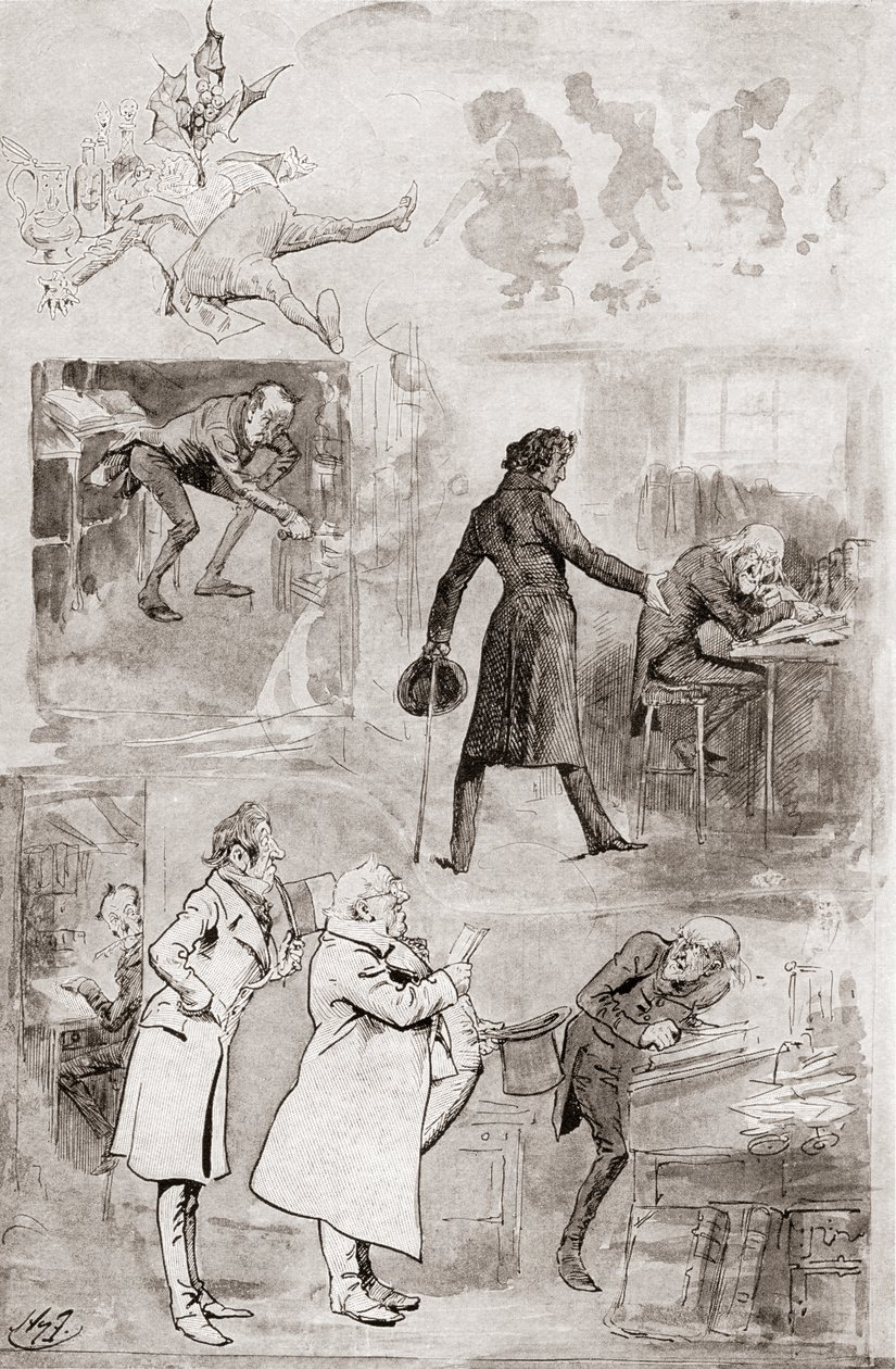 Illustration till A Christmas Carol från The Christmas Books av Charles Dickens av Harry Furniss