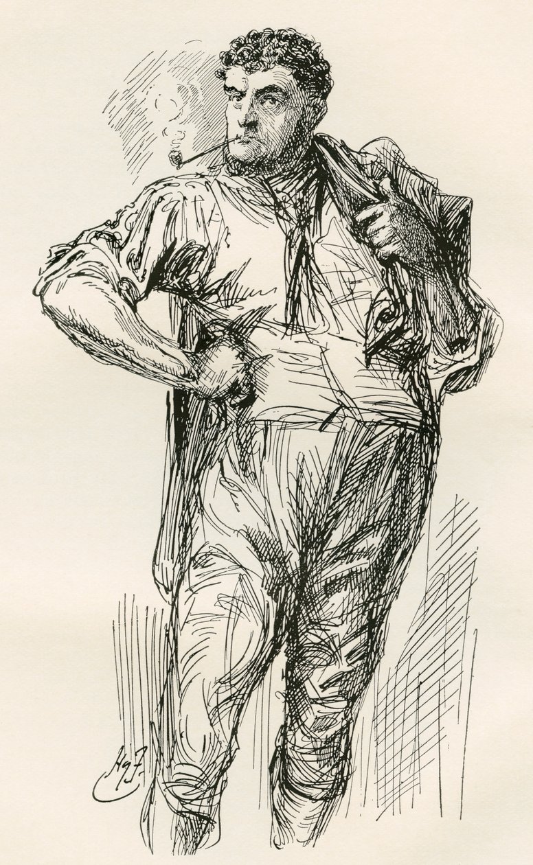 Illustration till Charles Dickens roman A Tale of two citys av Harry Furniss