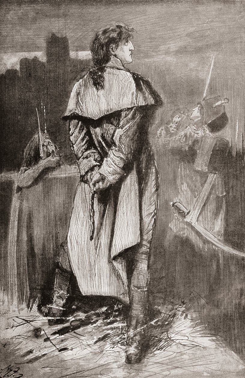 Illustration till Charles Dickens roman A Tale of two citys av Harry Furniss