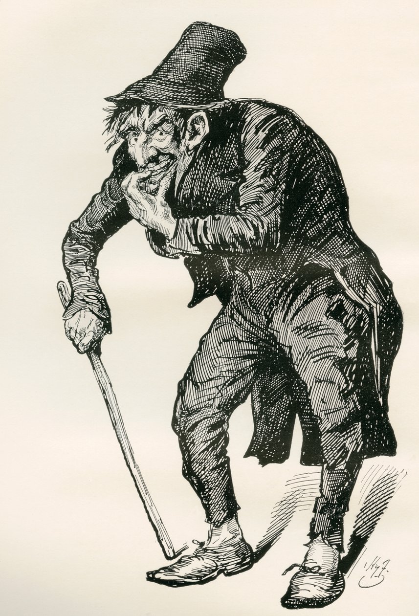 Illustration till Charles Dickens The Old Curiosity Shop av Harry Furniss