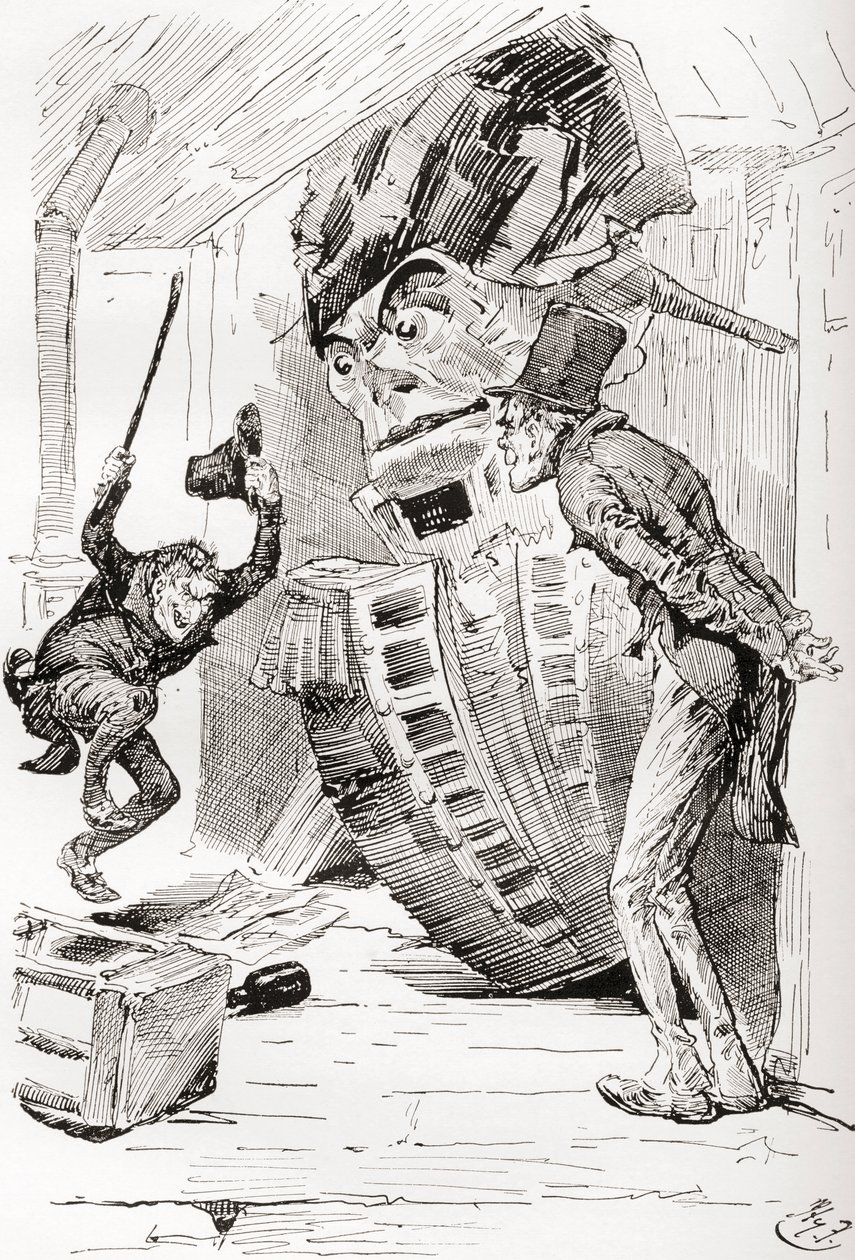 Illustration till Charles Dickens The Old Curiosity Shop av Harry Furniss