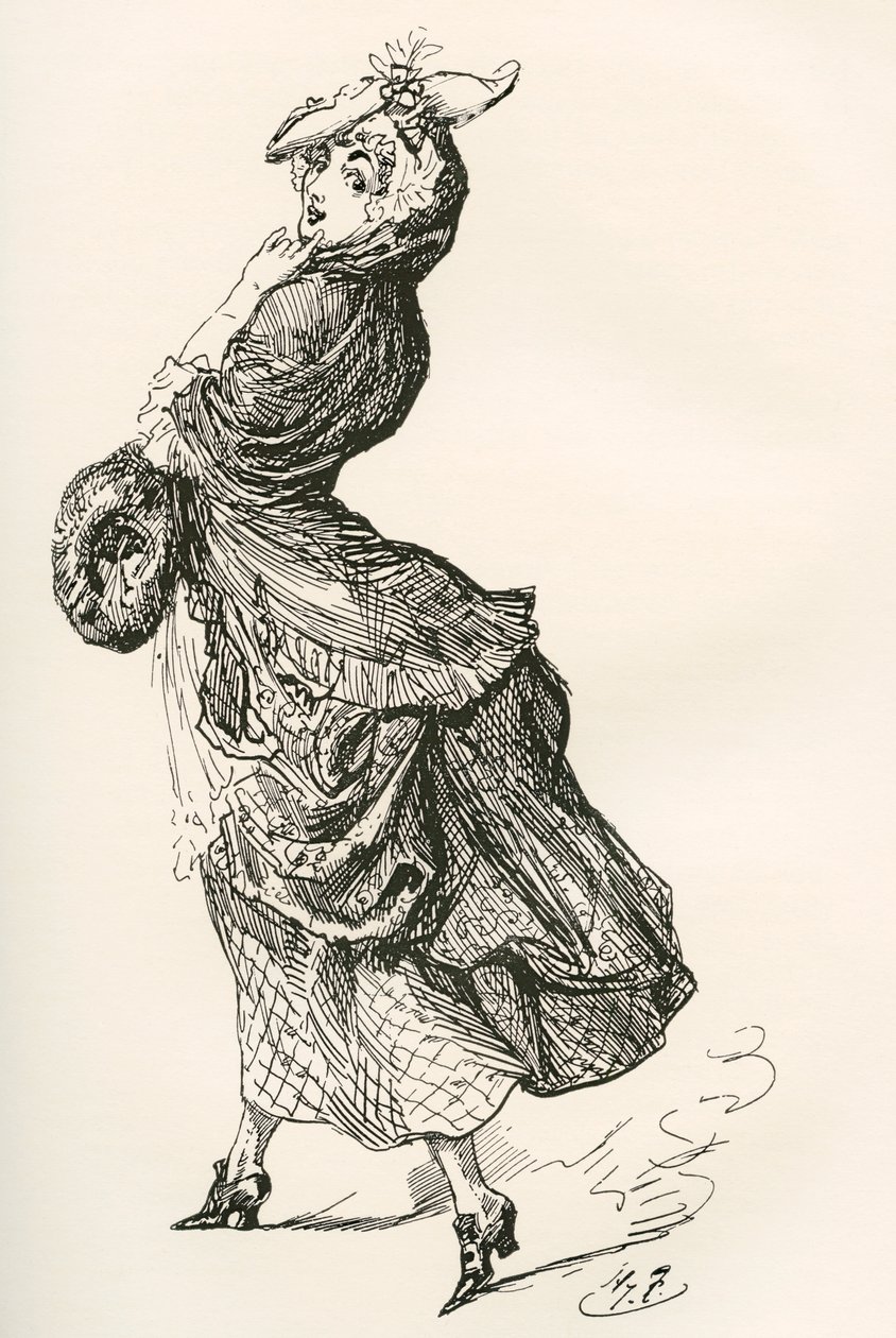 Illustration till Charles Dickens roman Barnaby Rudge av Harry Furniss