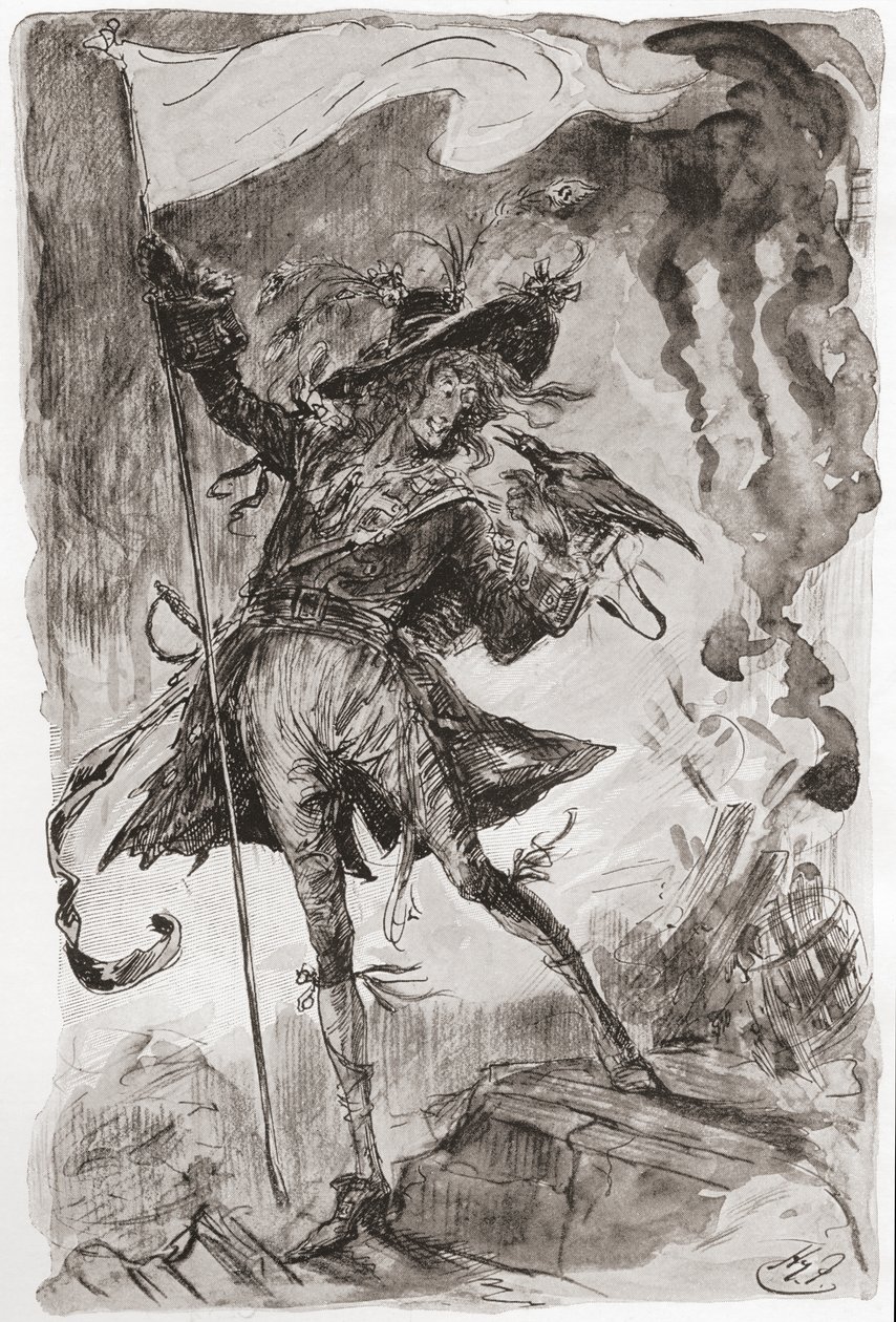 Illustration till Charles Dickens roman Barnaby Rudge av Harry Furniss