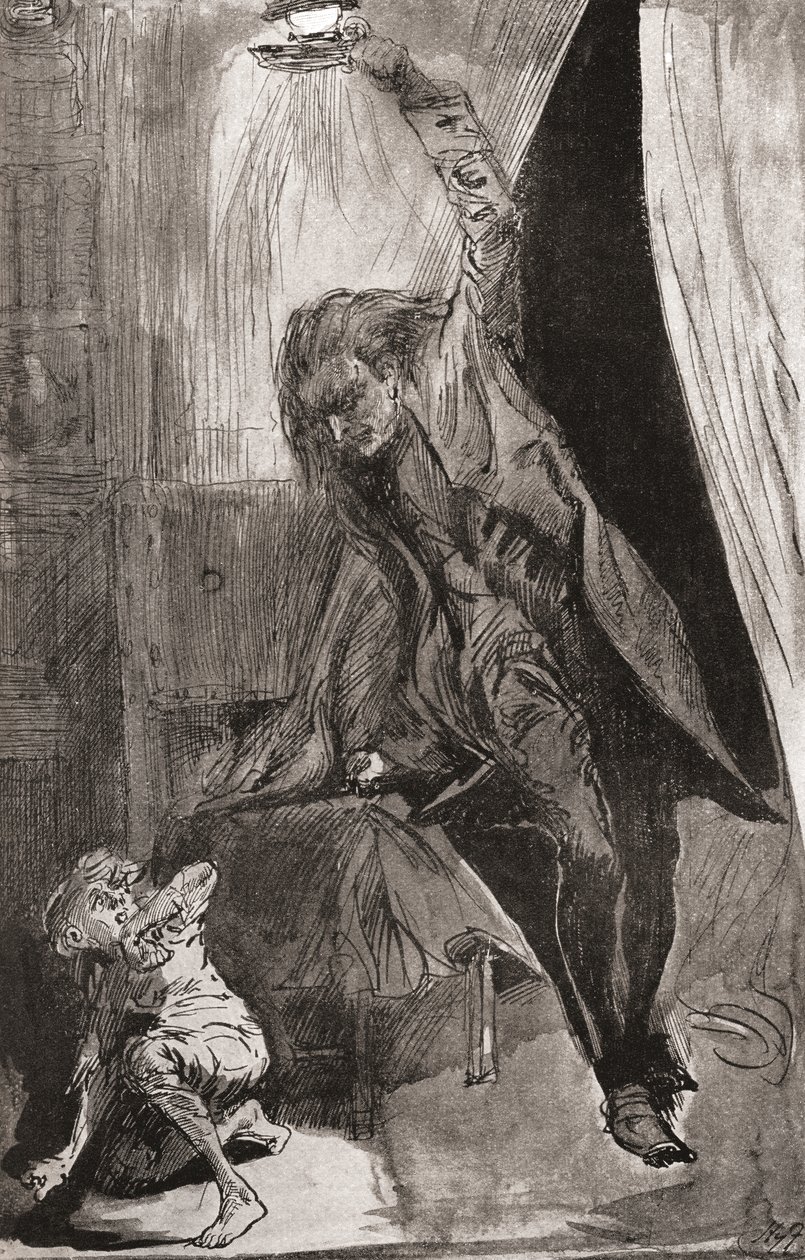 Illustration till Charles Dickens roman The Ghost
