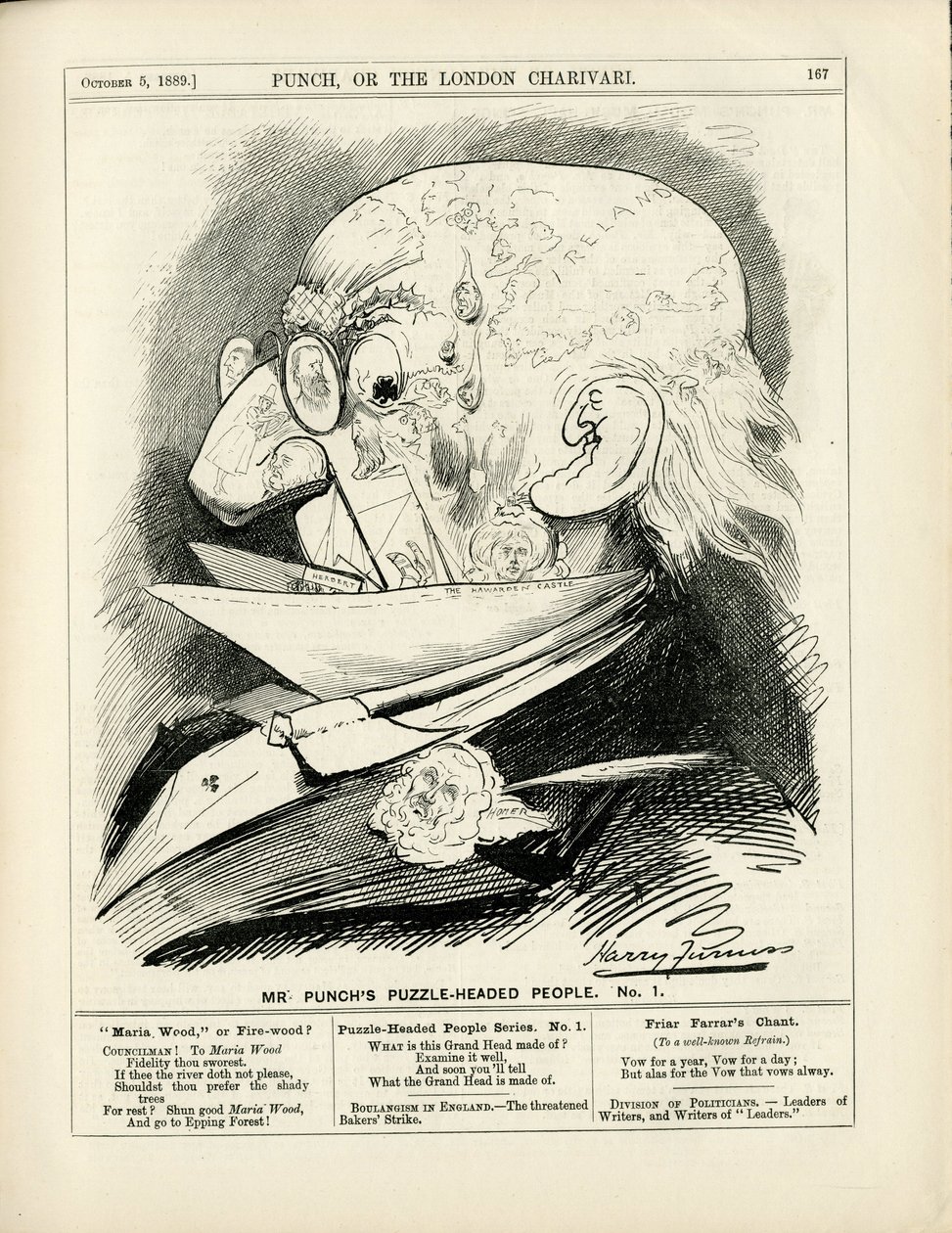 Illustration av Harry Furniss (1854-1925) i Punch av Harry Furniss