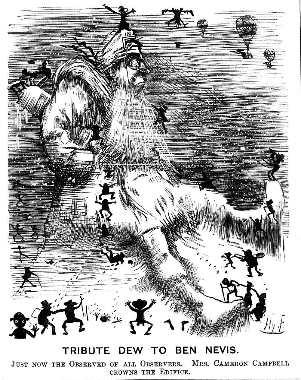 Hyllning Dew till Ben Nevis, 1883 av Harry Furniss