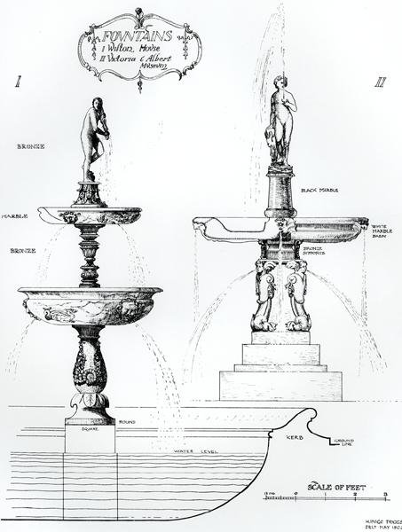 Fountains, Wilton House, Wiltshire och Victoria and Albert Museum, London av Harry Inigo Triggs