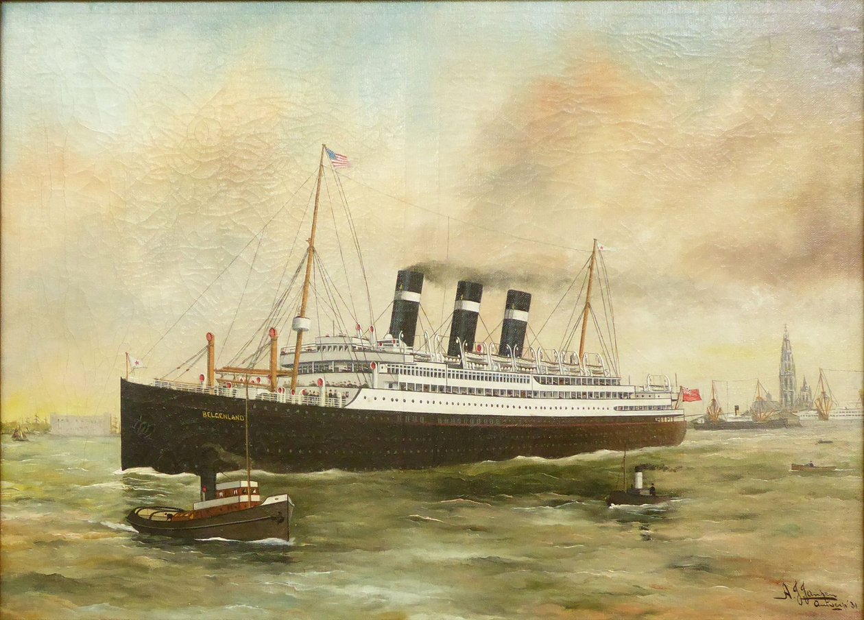 A. J. Jansen - SS "Belgenland" från Red Star Company Antwerpen 1931-b av Harry J. Jansen