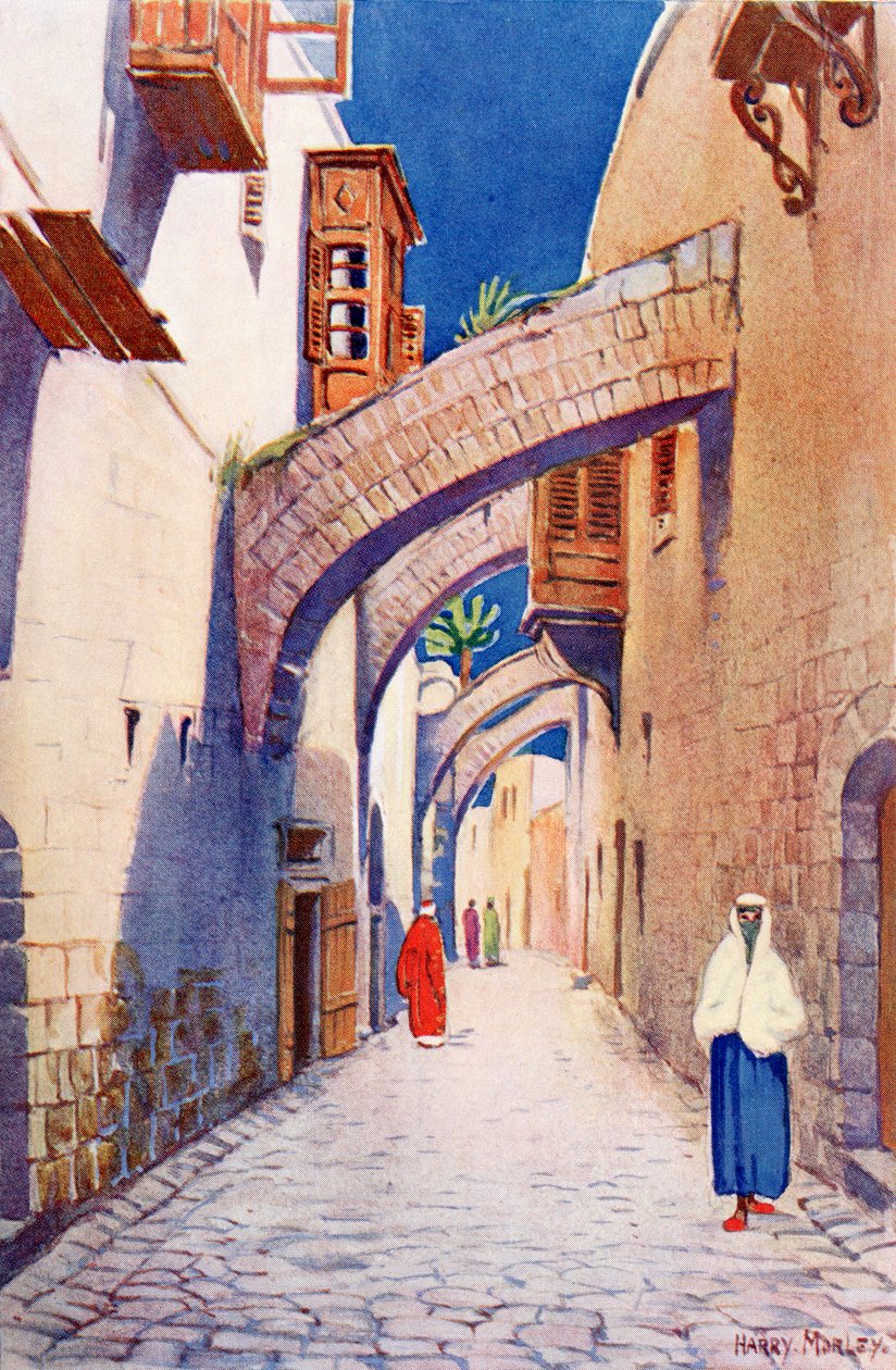 Via Dolorosa, Jerusalem, Palestina, ca 1910, från A Book of Modern Palestine av Richard Penlake pub. ca 1910 av Harry Morley