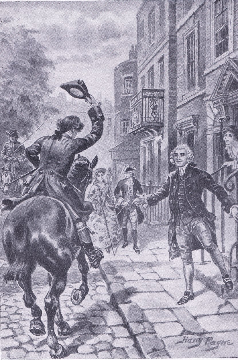 Långturen avslutas i London, illustration från My Magazine av Harry Payne