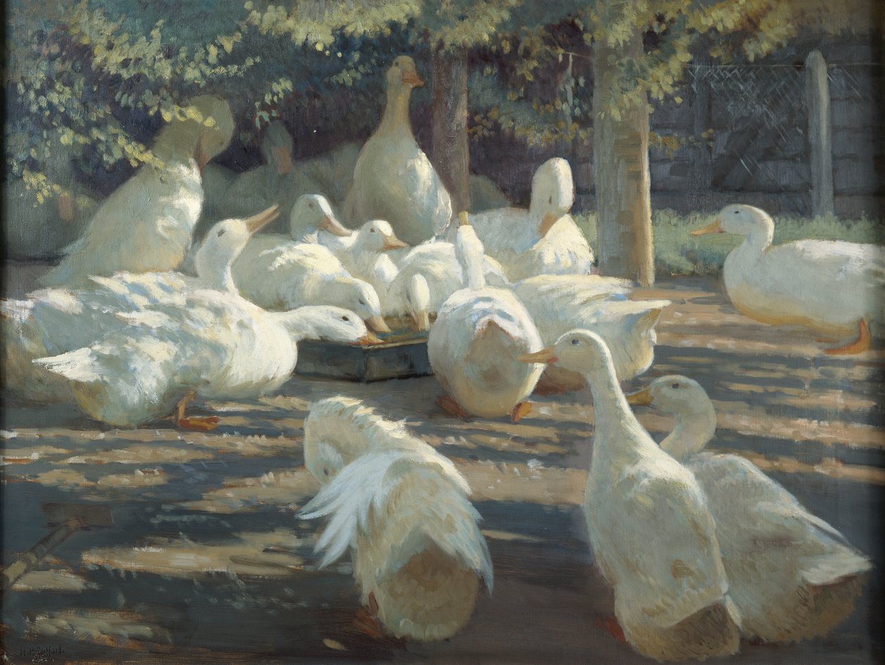 Solljus och skugga (olja på duk) av Harry Percy Clifford