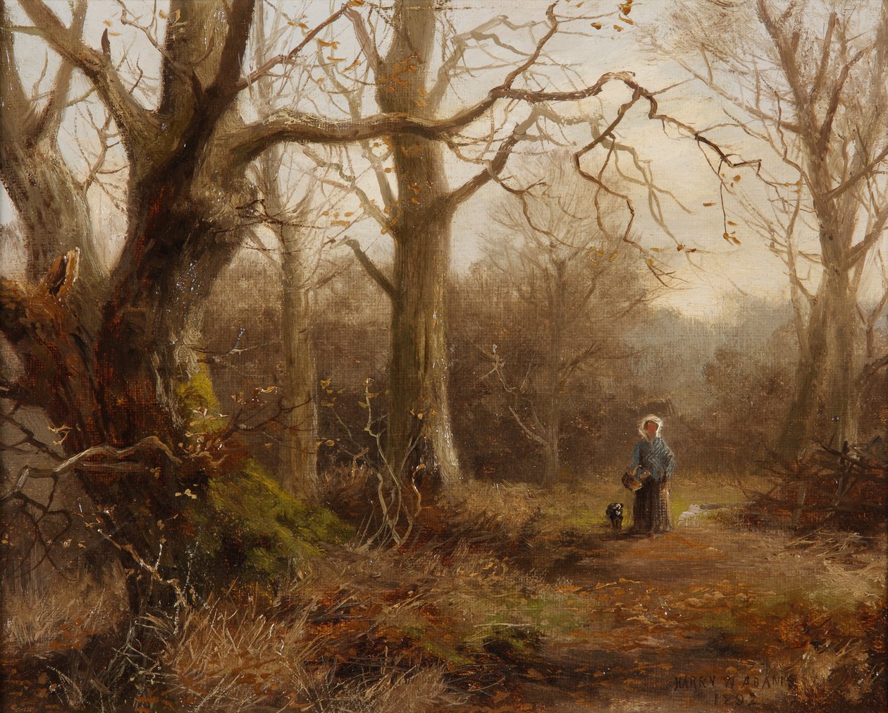 Skogsscen, 1892 av Harry William Adams